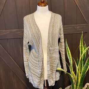 Wild Pearl Large brown and white long cardigan